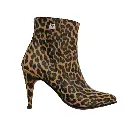 Botineta Taco Fino Animal Print Suela